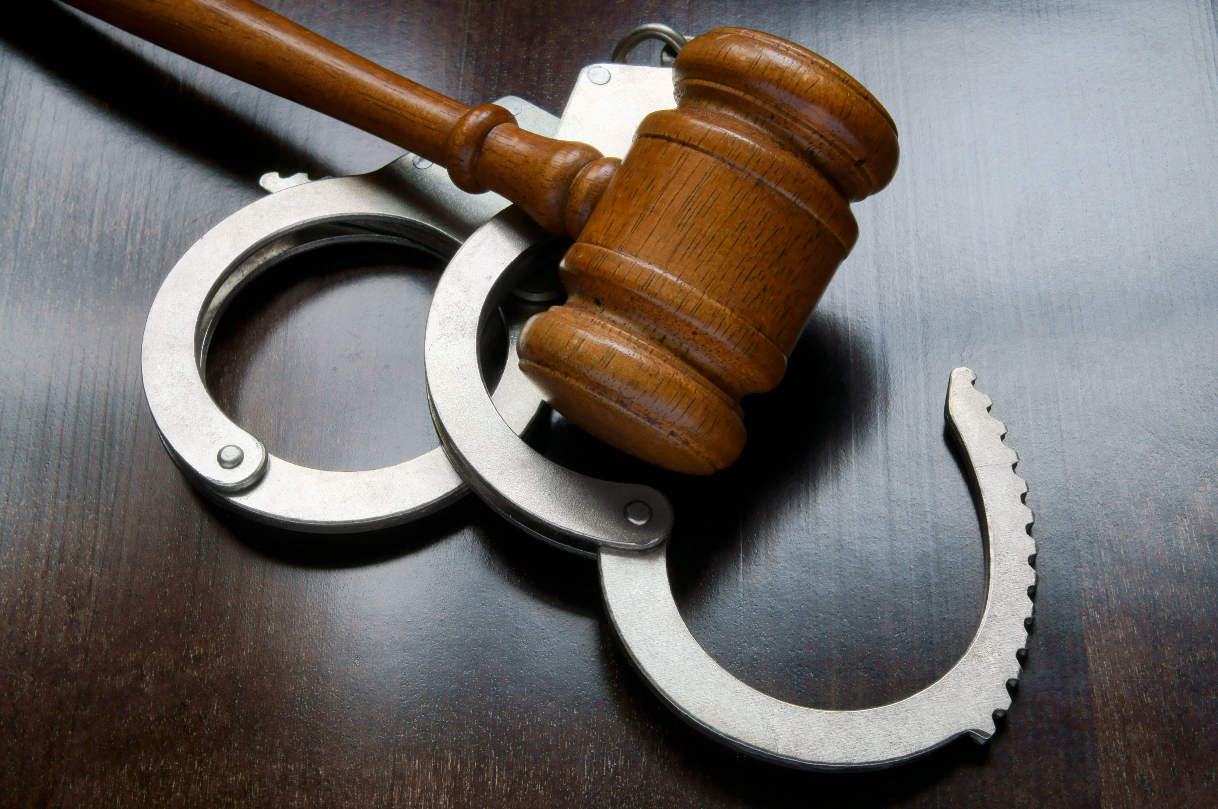 Gavel and handcuffs - misdemeanors in California